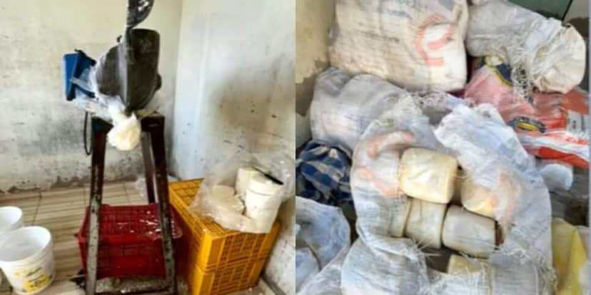 Todos os produtos apreendidos pela Polícia Civil (Reprodução: Globo) Todos os produtos apreendidos pela Polícia Civil (Reprodução: Globo)