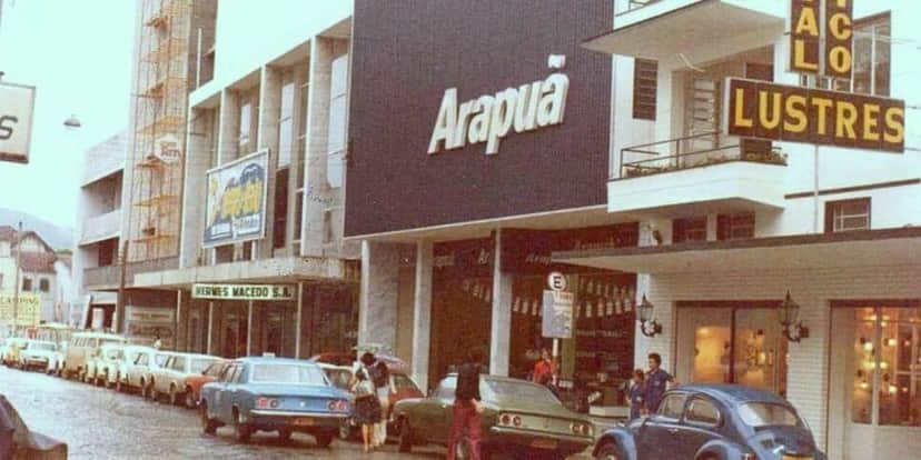 As Lojas Arapuã na década de 80 (Foto: Reprodução/Internet)