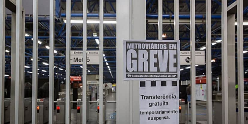 A última greve do metrô paralisou 9 linhas (Reprodução: Internet) A última greve do metrô paralisou 9 linhas (Reprodução: Internet)