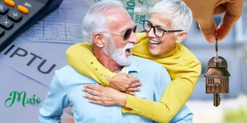 IPTU, idosos e chave de casa própria (Foto: Reprodução / Canva / Montagem TV Foco)
