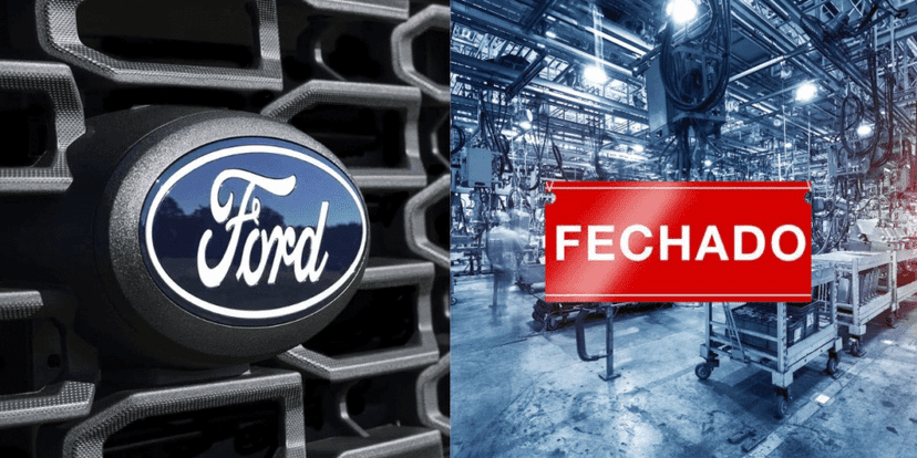 Carro da Ford e logo de fechado- montagem: TV Foco Carro da Ford e logo de fechado- montagem: TV Foco
