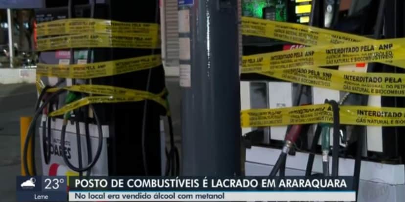 O posto vendia etanol adulterado (Reprodução: Globo) O posto vendia etanol adulterado (Reprodução: Globo)