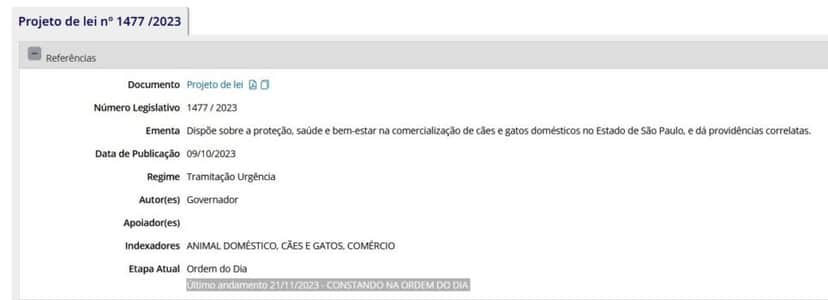O Projeto de Lei segue aguardando votação (Foto: Reprodução / Alesp) O Projeto de Lei segue aguardando votação (Foto: Reprodução / Alesp)