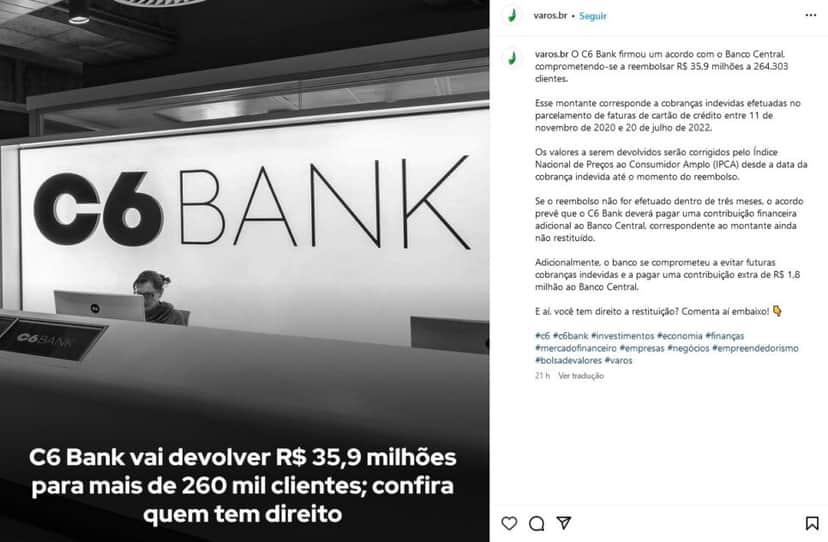 Rival do Nubank se une ao Banco Central e confirma pagamento a milhares de CPFs (Foto: Reprodução / Instagram) Rival do Nubank se une ao Banco Central e confirma pagamento a milhares de CPFs (Foto: Reprodução / Instagram)