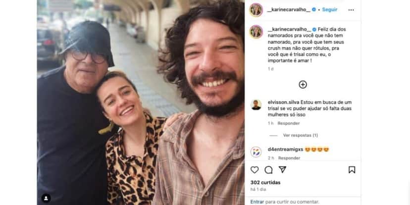 Declaração de Karine Carvalho (Foto: Reprodução / Instagram) Declaração de Karine Carvalho (Foto: Reprodução / Instagram)