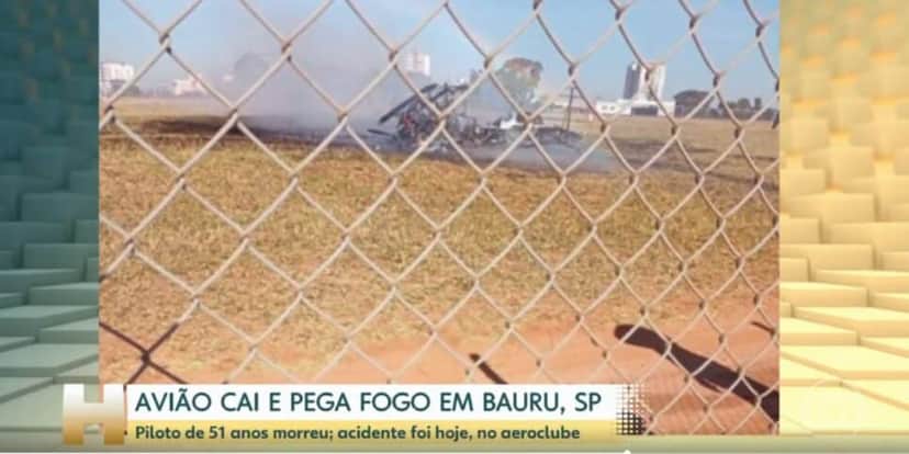 Destroços de avião (Foto: Reprodução / Globo) Destroços de avião (Foto: Reprodução / Globo)
