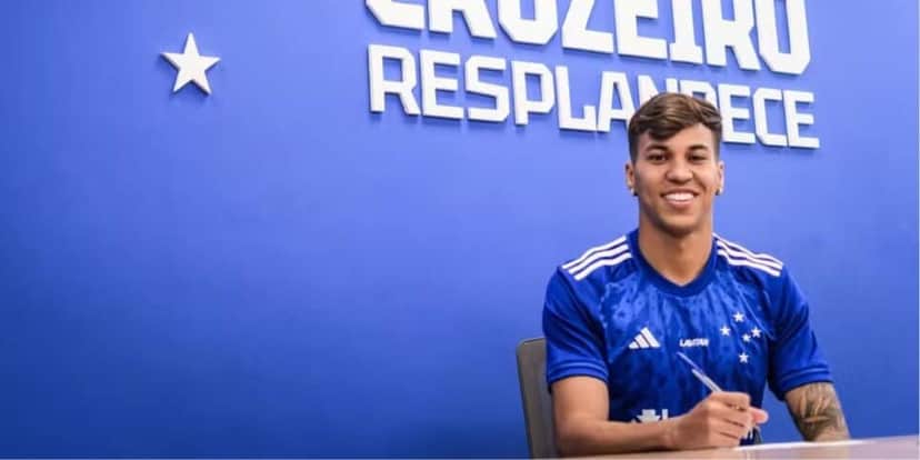 Kaio Jorge anuncia contratação de Kaio Jorge — Foto: Gustavo Aleixo/Cruzeiro Kaio Jorge anuncia contratação de Kaio Jorge — Foto: Gustavo Aleixo/Cruzeiro