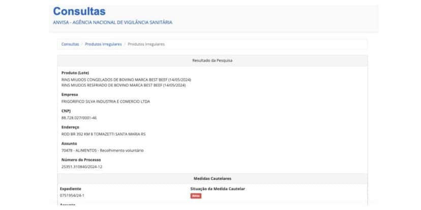 Nota da Anvisa (Foto: Reprodução / porta oficial) Nota da Anvisa (Foto: Reprodução / porta oficial)
