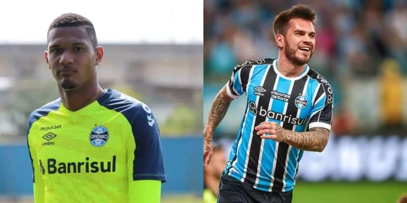 Adriel e Nathan, jogadores do Grêmio - (Foto: Reprodução / Internet) Adriel e Nathan, jogadores do Grêmio - (Foto: Reprodução / Internet)