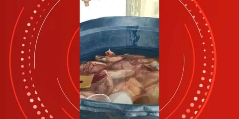 Açougue de supermercado do ES é interditado pela Anvisa (Foto: Reprodução/TV Gazeta) Açougue de supermercado do ES é interditado pela Anvisa (Foto: Reprodução/TV Gazeta)