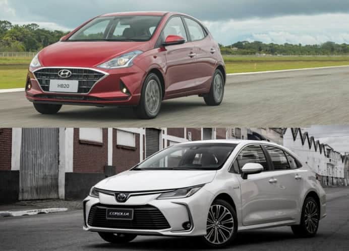 Corolla e HB20 também são vendidos na China (Foto: Reprodução / Carsughi) Corolla e HB20 também são vendidos na China (Foto: Reprodução / Carsughi)