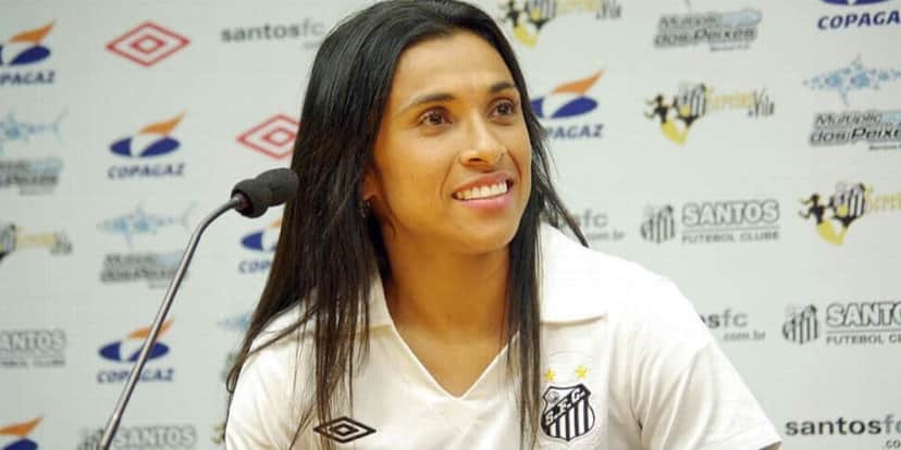 Marta quando jogava no Santos (Foto: Divulgação) Marta quando jogava no Santos (Foto: Divulgação)