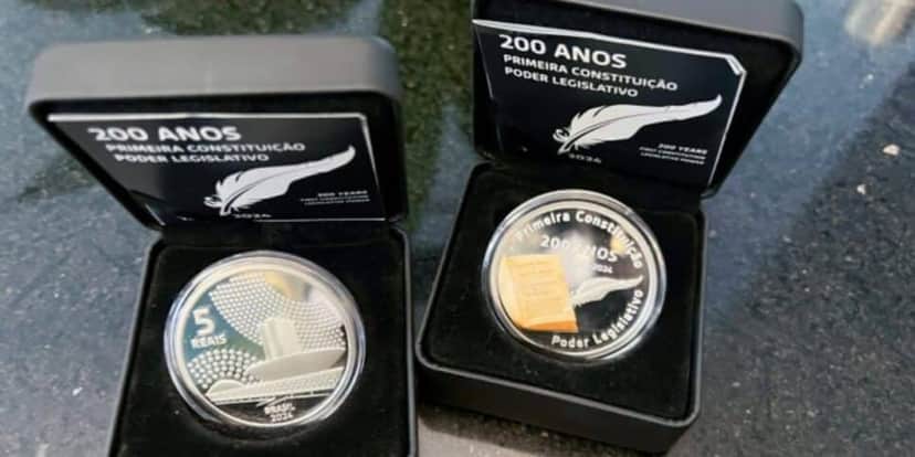 Banco Central lança moeda comemorativa dos 200 anos da primeira Constituição do Brasil - Foto: Internet Banco Central lança moeda comemorativa dos 200 anos da primeira Constituição do Brasil - Foto: Internet