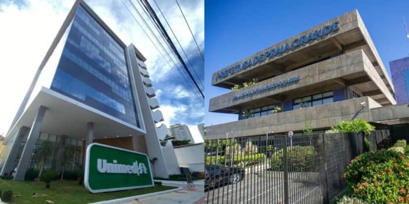 Unimed Santos / Prefeitura de Praia Grande - Foto: Montagem Unimed Santos / Prefeitura de Praia Grande - Foto: Montagem