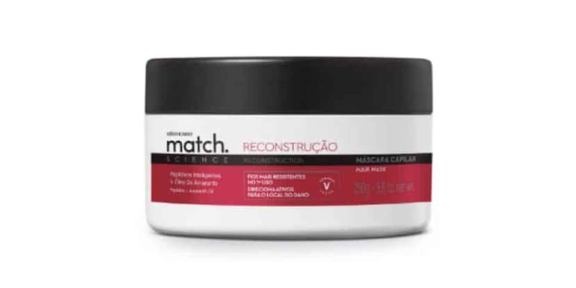 Máscara Capilar Match Science Reconstrução (Foto: Reprodução / Site oficial) Máscara Capilar Match Science Reconstrução (Foto: Reprodução / Site oficial)