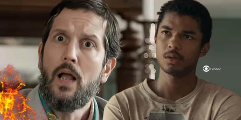 Egídio e João Pedro em Renascer (Foto: Reprodução / Globo / Montagem TV Foco) Egídio e João Pedro em Renascer (Foto: Reprodução / Globo / Montagem TV Foco)