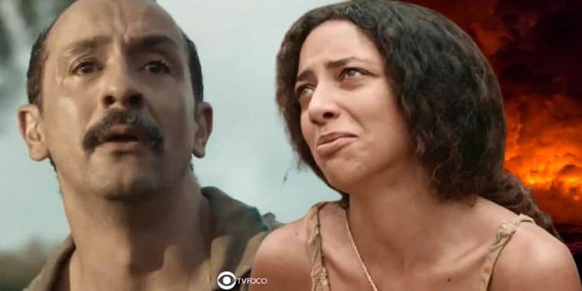 Tião e Joana em Renascer (Foto: Reprodução / Globo / Montagem TV Foco) Tião e Joana em Renascer (Foto: Reprodução / Globo / Montagem TV Foco)