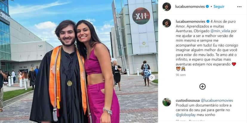 O filho de Galvão Bueno, Luca e Yasmin Vilela (Foto: Reprodução/Instagram) O filho de Galvão Bueno, Luca e Yasmin Vilela (Foto: Reprodução/Instagram)