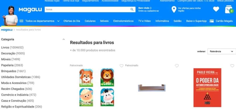 Livros ainda serão vendidos pelo site da varejista, mas apenas no âmbito do marketplace (Foto: Reprodução / Site da Magazine Luiza) Livros ainda serão vendidos pelo site da varejista, mas apenas no âmbito do marketplace (Foto: Reprodução / Site da Magazine Luiza)