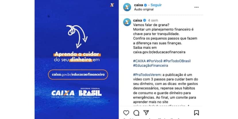 Publicação do banco (Reprodução/Instagram) Publicação do banco (Reprodução/Instagram)