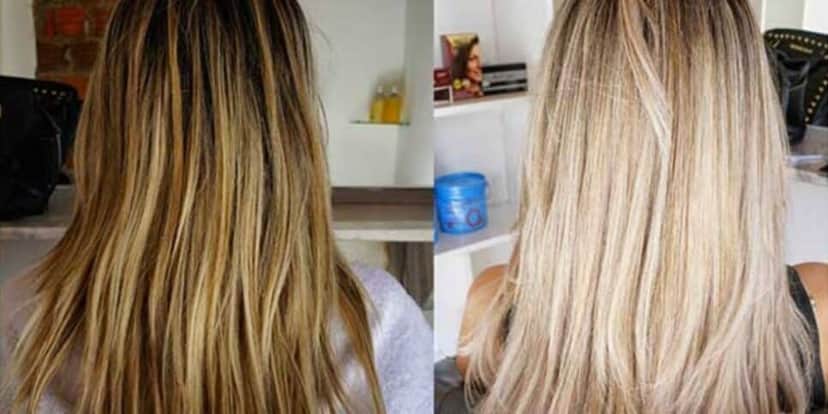 Antes e depois de um cabelo danificado (Reprodução/Salão Virtual) Antes e depois de um cabelo danificado (Reprodução/Salão Virtual)