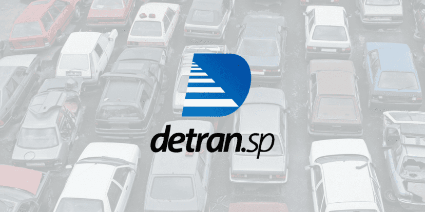 Detran-SP e um pátio cheio de carros. (Foto: Montagem / TV Foco) Detran-SP e um pátio cheio de carros. (Foto: Montagem / TV Foco)