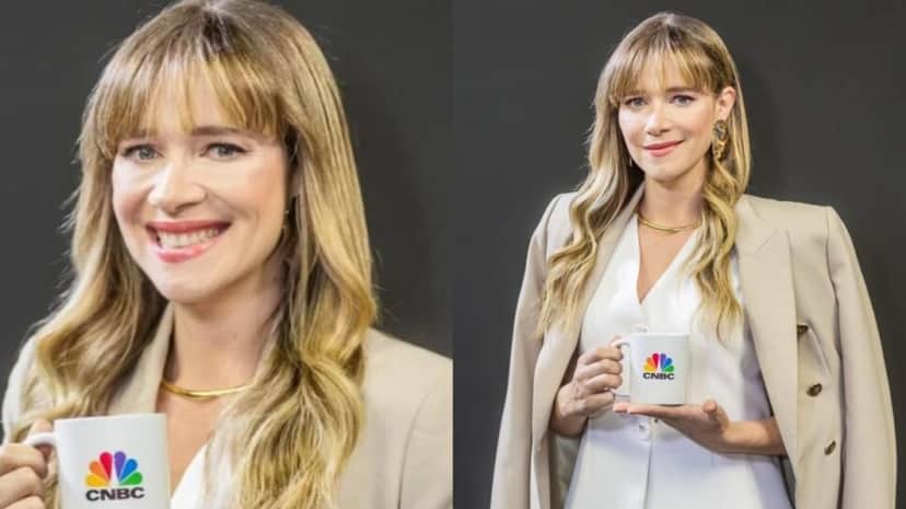 Natália Ariede é nova contratada do canal CNBC (Fotos: Reprodução/ Divulgação/ Montagem TV Foco) Natália Ariede é nova contratada do canal CNBC (Fotos: Reprodução/ Divulgação/ Montagem TV Foco)