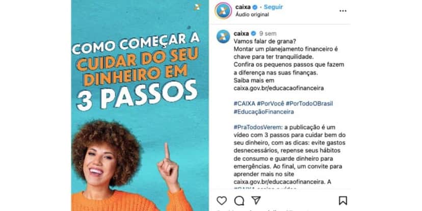 Publicação da Caixa (Reprodução/Instagram) Publicação da Caixa (Reprodução/Instagram)