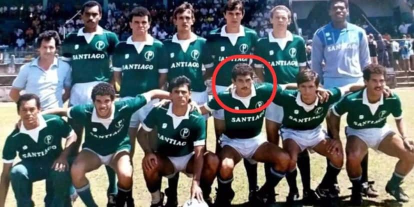 Tim, no destaque, em uma das equipes do Palmeirinhas (Reprodução/SampiNet) Tim, no destaque, em uma das equipes do Palmeirinhas (Reprodução/SampiNet)