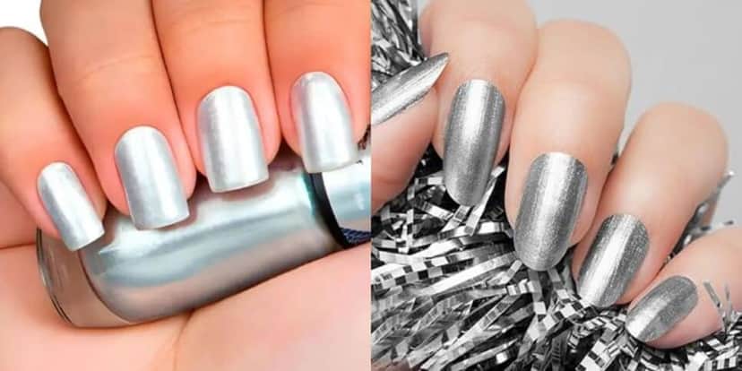 Unhas prateadas (Reprodução/Pinterest) Unhas prateadas (Reprodução/Pinterest)