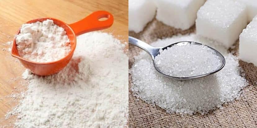 Maizena e açúcar são os dois ingredientes principais (Reprodução: Montagem TV Foco) Maizena e açúcar são os dois ingredientes principais (Reprodução: Montagem TV Foco)
