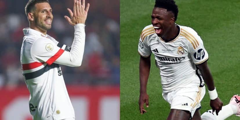 Calleri e Vini Jr - (Foto: Montagem Sportbuzz) Calleri e Vini Jr - (Foto: Montagem Sportbuzz)