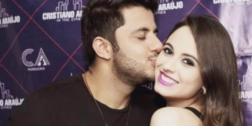 O cantor Cristiano Araújo e a namorada, Allana, que também faleceu (Foto: Instagram)