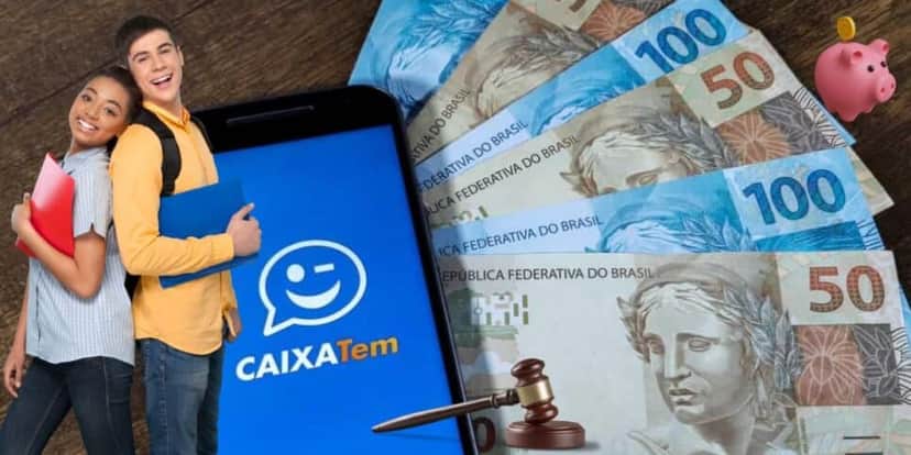 Estudantes, Caixa, dinheiro e poupança (Foto: Reprodução / Canva / Montagem TV Foco) Estudantes, Caixa, dinheiro e poupança (Foto: Reprodução / Canva / Montagem TV Foco)