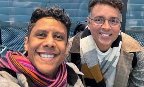 Rodrigo Fagundes e Wendell Bendelack (ator e roteirista) de Volta por Cima (Foto: Reprodução / Instagram) Rodrigo Fagundes e Wendell Bendelack (ator e roteirista) de Volta por Cima (Foto: Reprodução / Instagram)