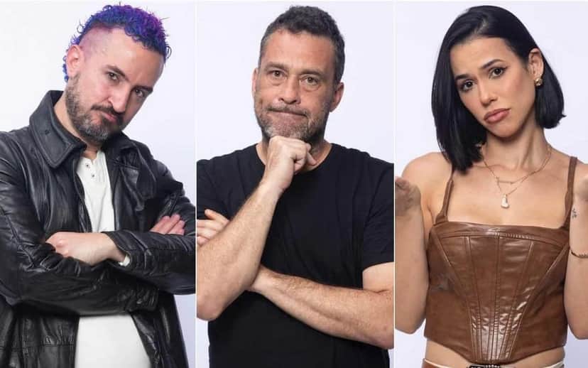 Fernando Presto, Juninho Bill e Larissa Tomásia estão na roça e correm risco de eliminação em A Fazenda 16 (Foto: Reprodução / Record) Fernando Presto, Juninho Bill e Larissa Tomásia estão na roça e correm risco de eliminação em A Fazenda 16 (Foto: Reprodução / Record)