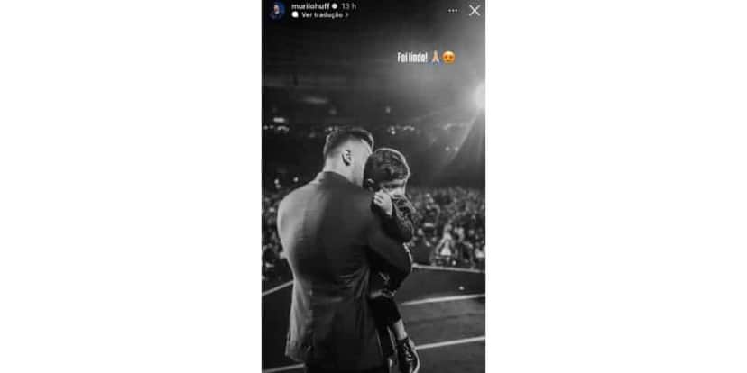 Murilo Huff compartilha registro com o filho durante tributo feito a Marília Mendonça (Foto: Instagram) Murilo Huff compartilha registro com o filho durante tributo feito a Marília Mendonça (Foto: Instagram)