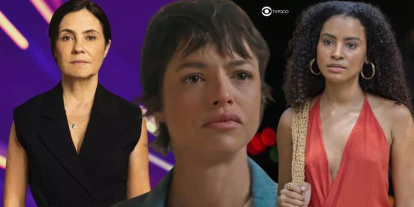 Mércia, Luma e Viola em Mania de Você (Foto: Reprodução / Globo / Montagem TV Foco) Mércia, Luma e Viola em Mania de Você (Foto: Reprodução / Globo / Montagem TV Foco)