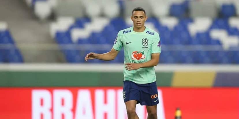 O jogador estreou pela seleção brasileira (Reprodução: Vitor Silva/CBF) O jogador estreou pela seleção brasileira (Reprodução: Vitor Silva/CBF)