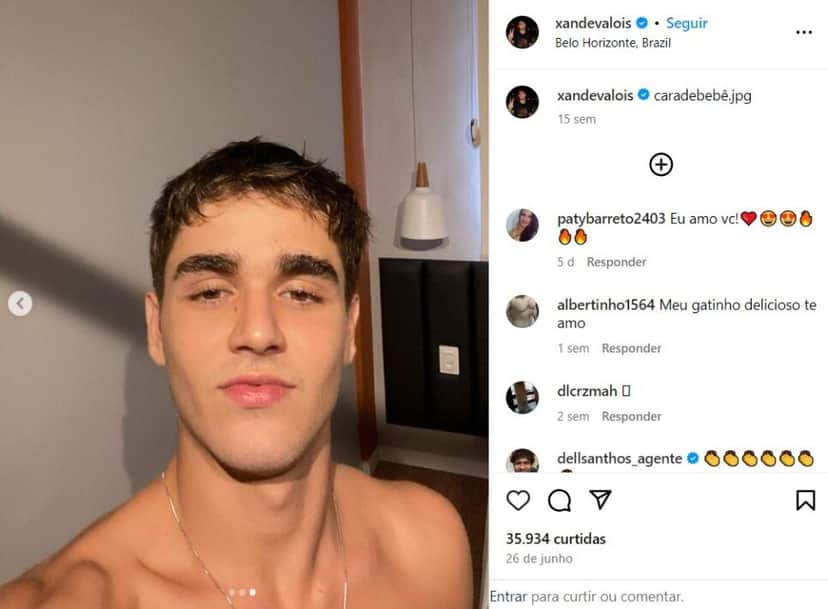 O ator vive chamando atenção nas redes sociais (Foto: Reprodução/Montagem TV Foco) O ator vive chamando atenção nas redes sociais (Foto: Reprodução/Montagem TV Foco)