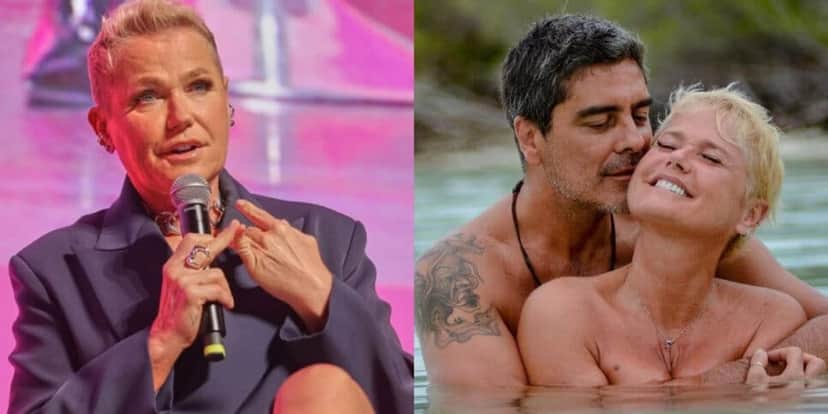 Xuxa fala o que Junno gosta e diz que ele é tarado (Foto: Reprodução/Montagem TV Foco) Xuxa fala o que Junno gosta e diz que ele é tarado (Foto: Reprodução/Montagem TV Foco)