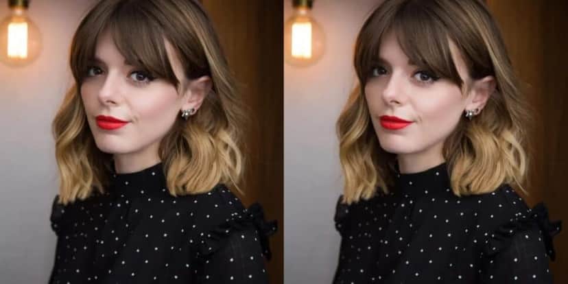 Corte Blunt bob com franja - Foto: Internet Corte Blunt bob com franja - Foto: Internet