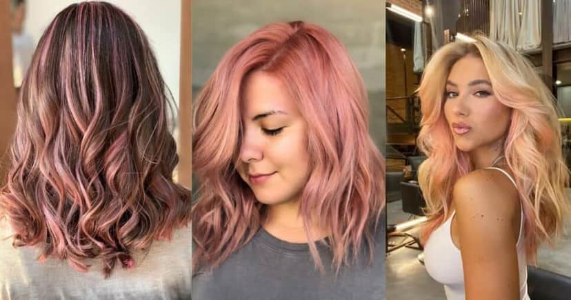 Mechas em rosé (Reprodução/Pinterest) Mechas em rosé (Reprodução/Pinterest)