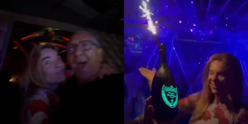 Desirée Soares curtindo seu aniversário em uma balada na França (Foto: Reprodução/Montagem TV Foco) Desirée Soares curtindo seu aniversário em uma balada na França (Foto: Reprodução/Montagem TV Foco)