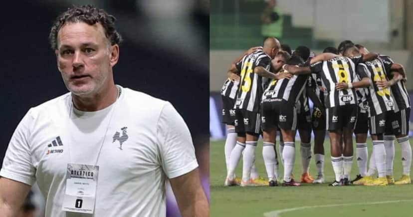 Milito aos prantos com debandada de 5 craques do Atlético-MG - Foto: Internet Milito aos prantos com debandada de 5 craques do Atlético-MG - Foto: Internet