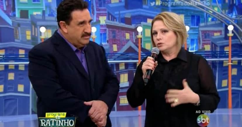 Magdalena Bonfiglioli e Ratinho no programa do SBT (Foto: Reprodução/Youtube) Magdalena Bonfiglioli e Ratinho no programa do SBT (Foto: Reprodução/Youtube)