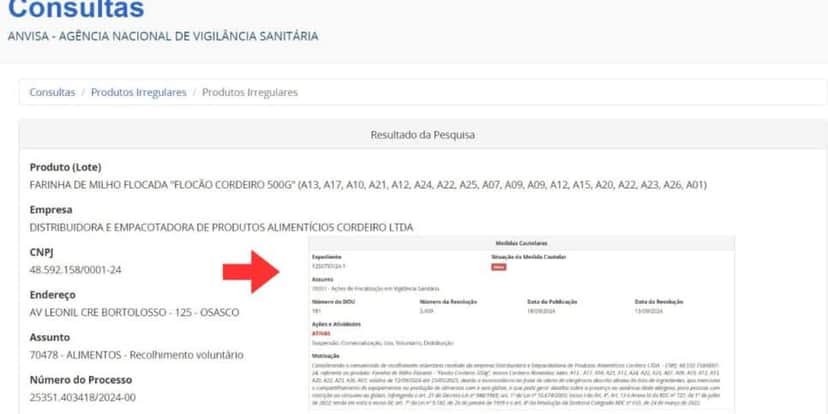 Boletim da ANVISA (Foto Reprodução/Montagem/Lennita/TV Foco/ANVISA) Boletim da ANVISA (Foto Reprodução/Montagem/Lennita/TV Foco/ANVISA)