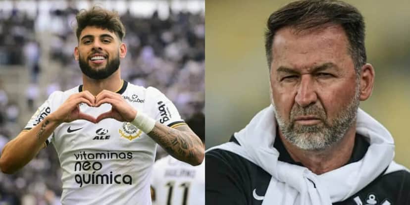 R$68M: Augusto Melo crava sobre saída de Yuri Alberto (Foto: Reprodução/Montagem TV Foco) R$68M: Augusto Melo crava sobre saída de Yuri Alberto (Foto: Reprodução/Montagem TV Foco)