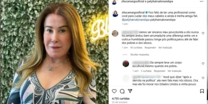 a famosa ex-mulher de Zezé di Camargo foi detonada nas redes sociais (Foto: Reprodução) a famosa ex-mulher de Zezé di Camargo foi detonada nas redes sociais (Foto: Reprodução)