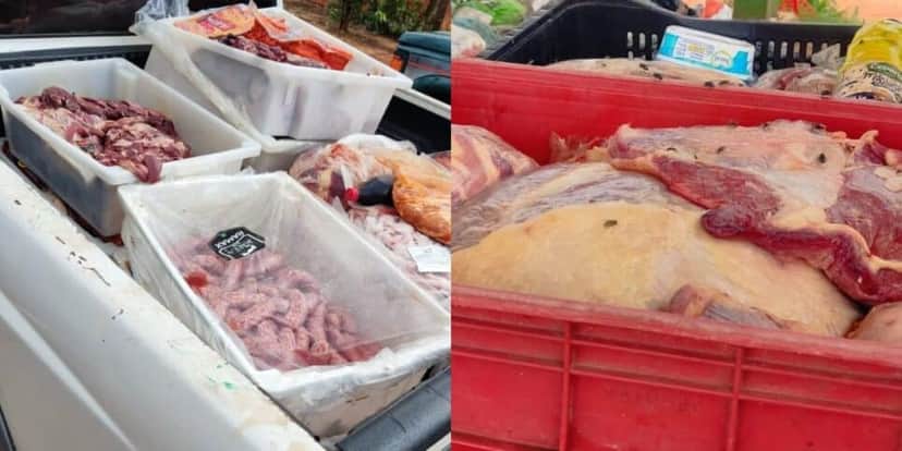 Carnes em mal estado de conservação e com prazo de validade vencido (Foto Reprodução/Prefeitura de Bataguasu) Carnes em mal estado de conservação e com prazo de validade vencido (Foto Reprodução/Prefeitura de Bataguasu)